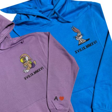 Bugs Bunny and Lola Custom Embroidered