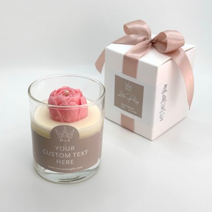 Little Peony  Message Candle Scented With Black Orchid